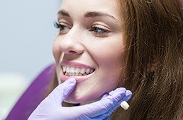 woman having teeth checked