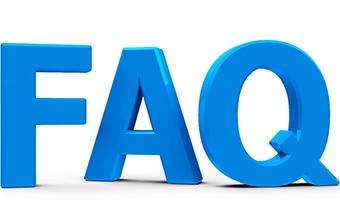 Blue letters representing orthodontics FAQs