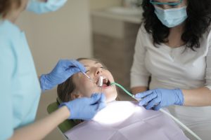 Child having dental procedure under sedation