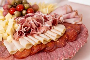 Aesthetically pleasing meat and cheese tray